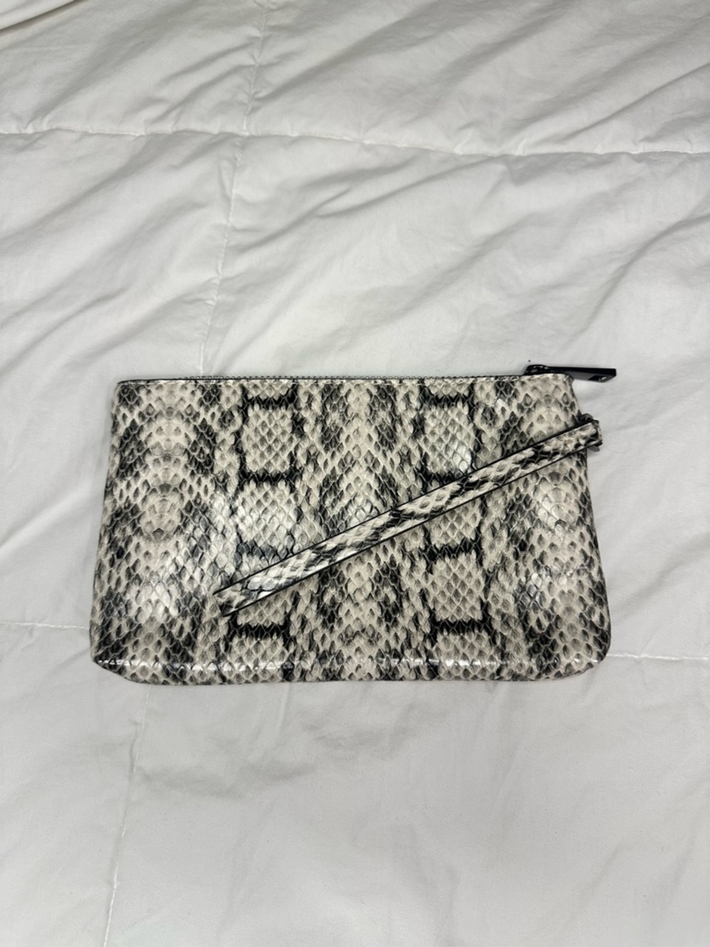 a new day Snake-Print Festival Wristlet Clutch Textured Edgy Fashion